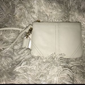 Coach wristlet in white